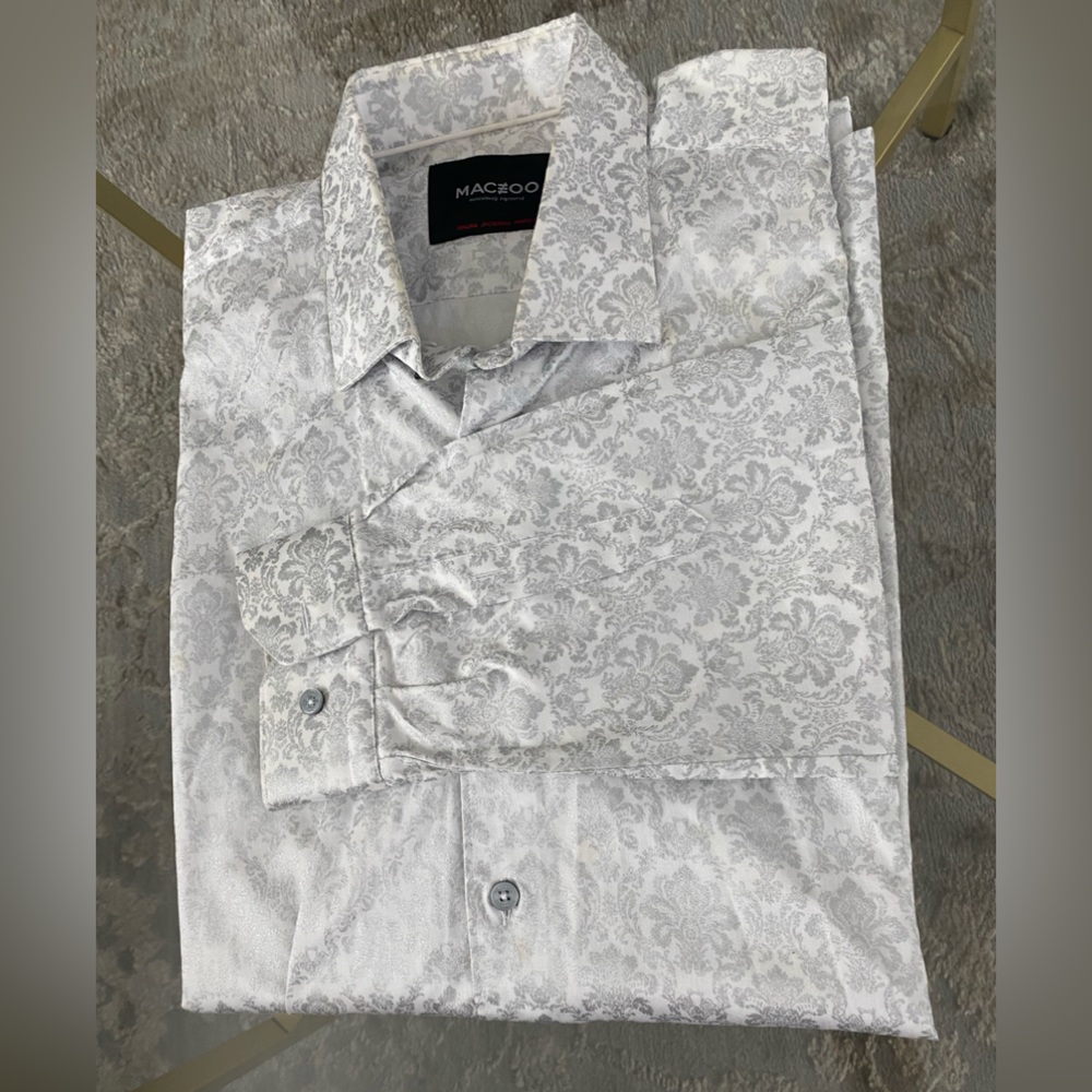 Maceoo Mens designer dress shirt long sleeve XXL